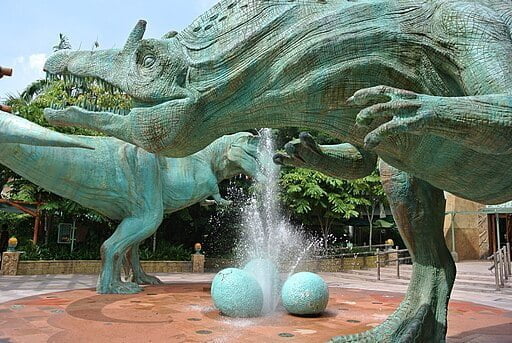 Jurassic Park Singapore statues